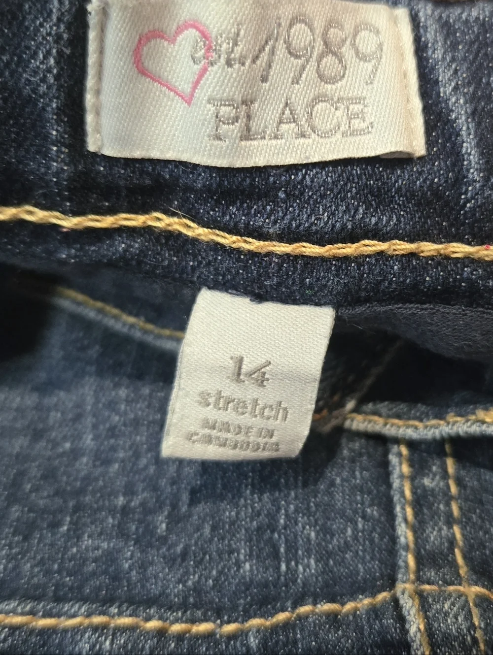 The Children's Place Dark Blue Denim Skirt With Built-In Shorts